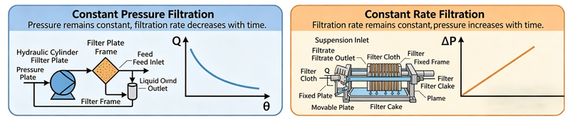 Comparison Of Constant Pressure And Constant Rate Filtration Comparison Of Constant Pressure And Constant Rate Filtration